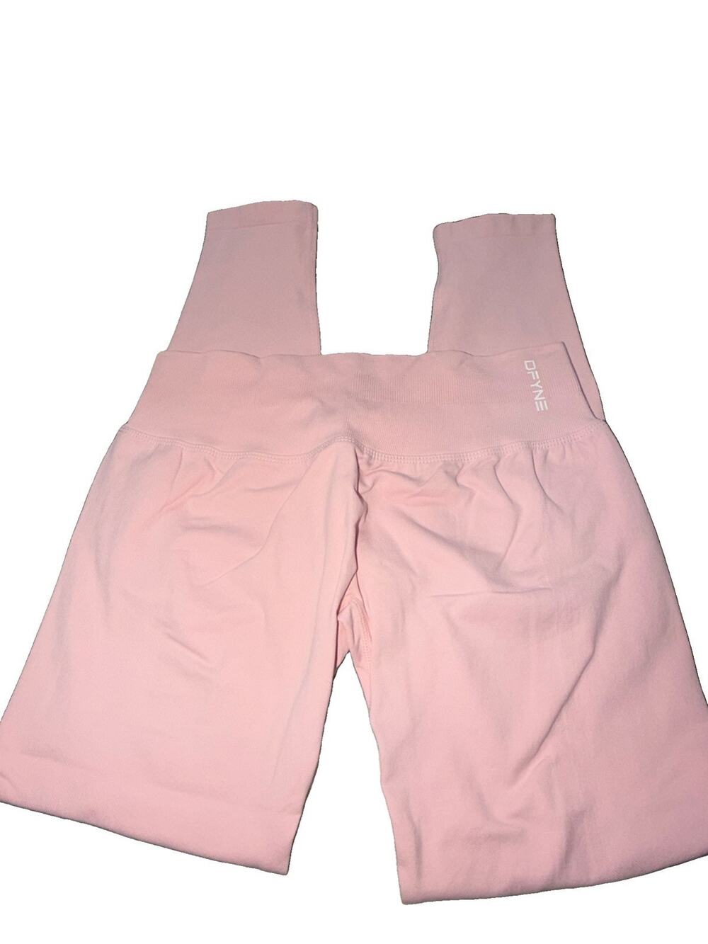 NWOT DFYNE Womens Impact High Stretch Leggings Large Pink Scrunch Butt (AO19)